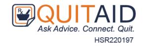 QuitAid Logo with Tagline "Ask Advice. Connect. Quit."  IRB HSR220197